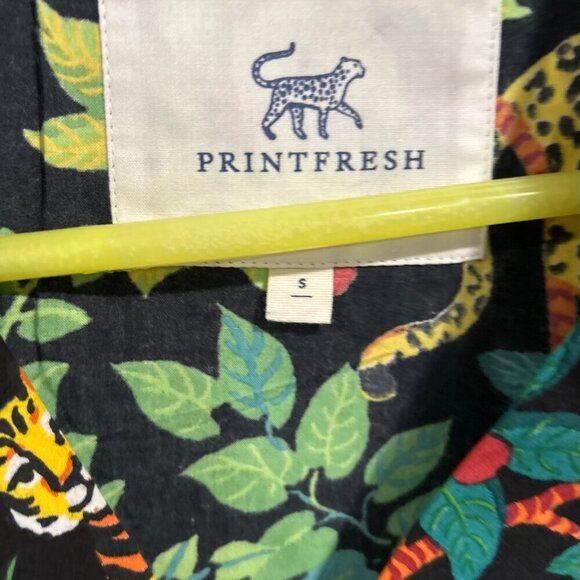 PrintFresh Big Cat Energy Long Sleep Set Pajamas Queen Of The Jungle Boho S Cats - Picture 6 of 8